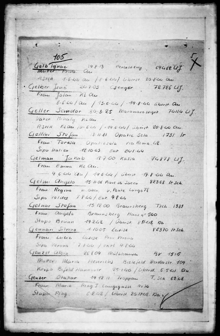 Alphabetical List of Prisoners (L going back to A)